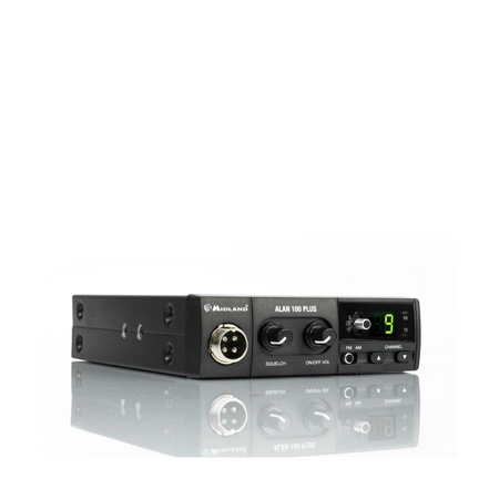 Ricetrasmettitore CB compatto Midland Alan 100 Plus B, ideale per auto, camper e camion.