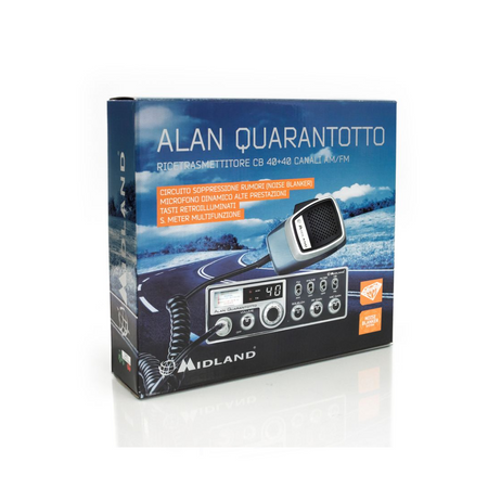 Ricetrasmettitore CB Midland Alan Quarantotto, il baracchino storico per camion e camper.