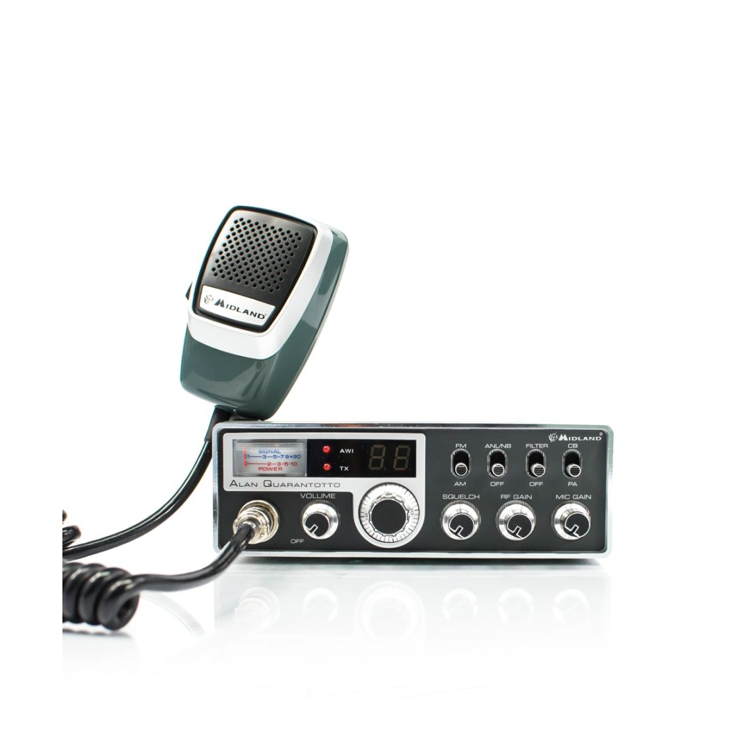Ricetrasmettitore CB Midland Alan Quarantotto, il baracchino storico per camion e camper.