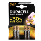 Pile Duracell Plus Power AAA 1,5V ministilo alcaline, blister 4 pezzi nero e oro con mascotte bunny | Onautica