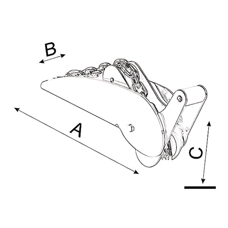 Musone a Ribalta Pesante Classic Osculati - Schema Tecnico Dimensioni A B C