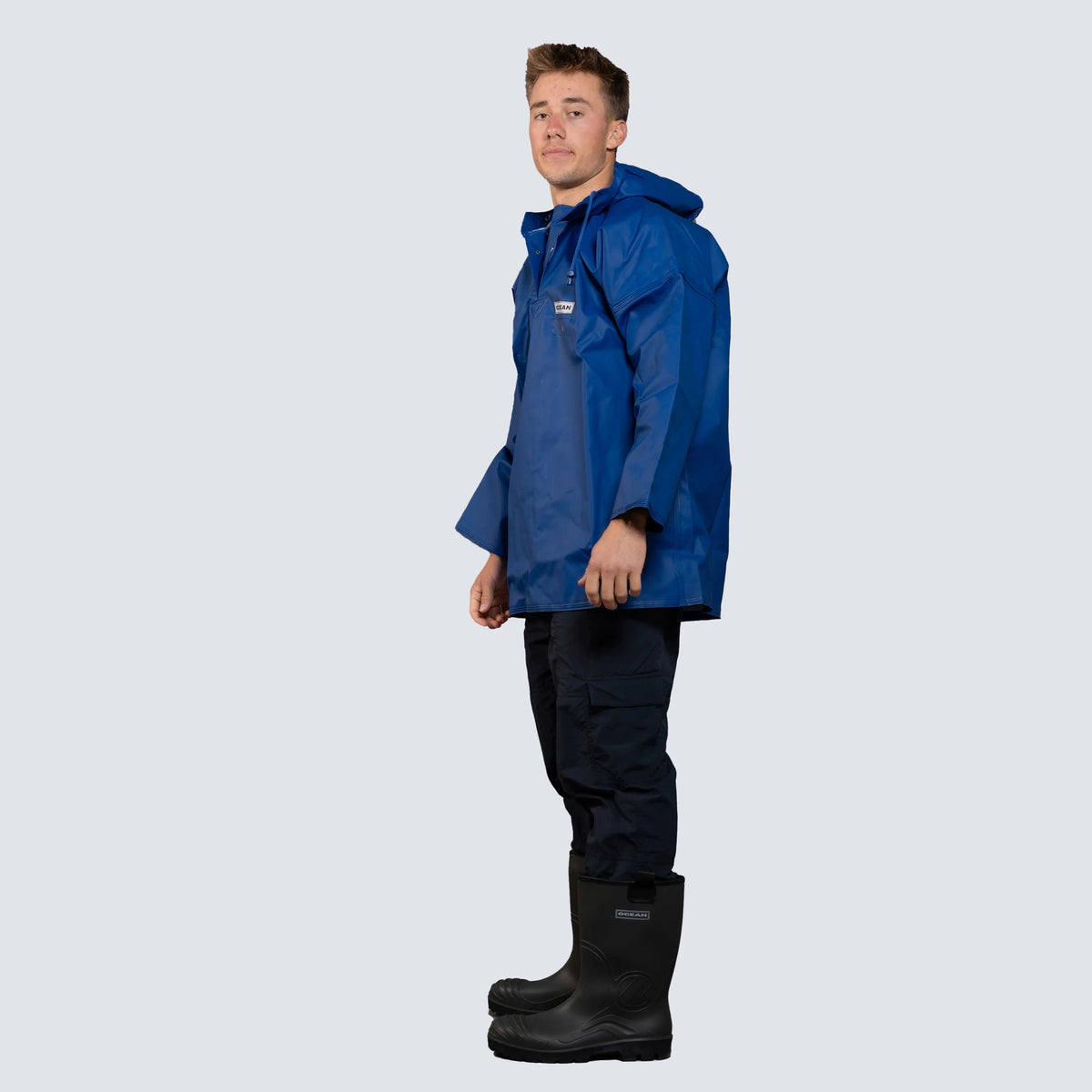 OCEAN® Hurricane, casacca antipioggia in PVC 560 g/m², colore blu royal