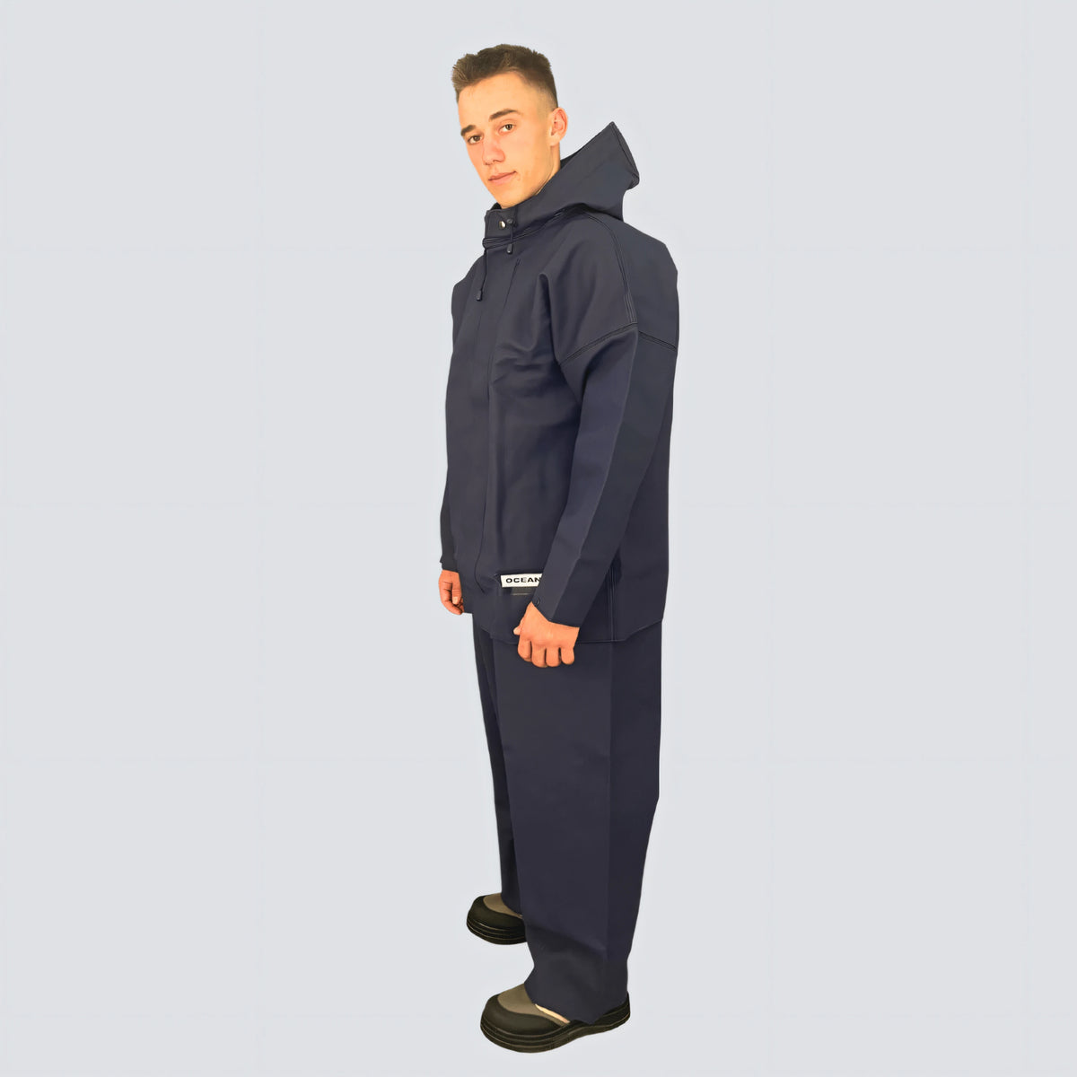 OCEAN® Weather Heavy, giacca antipioggia in PVC 700 g/m², colore blu navy