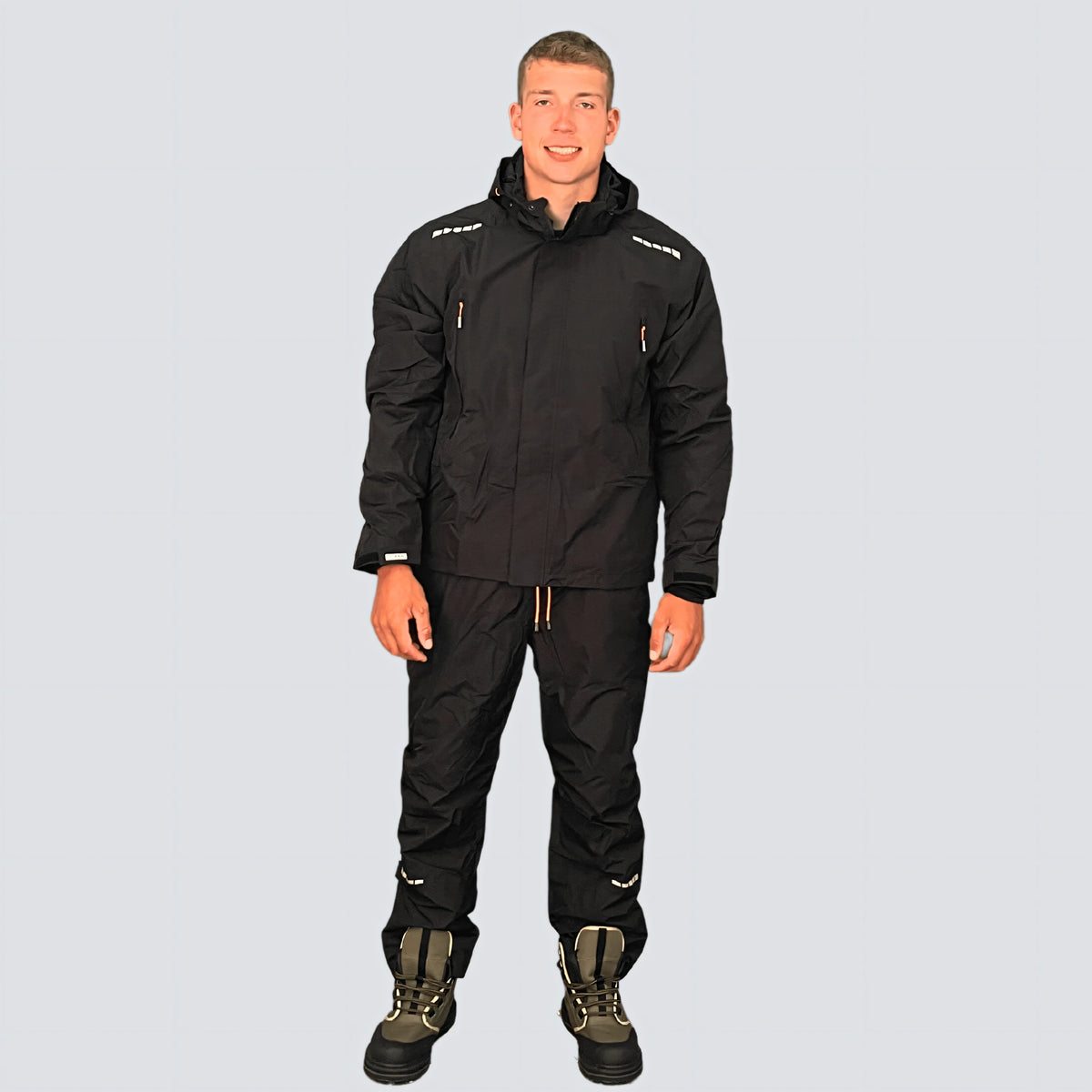 OCEAN® Outdoor High Performance, giacca impermeabile in poliestere riciclato con membrana TPU, colore nero
