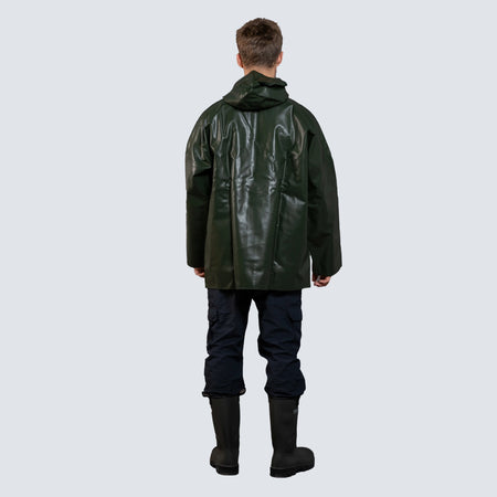 OCEAN® Offshore Heavy, giacca da lavoro in PVC ignifugo, colore verde oliva