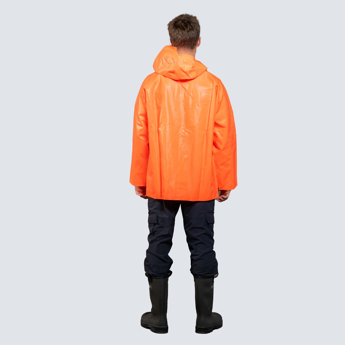 OCEAN® Offshore Heavy, giacca da lavoro in PVC ignifugo, colore arancio fluo
