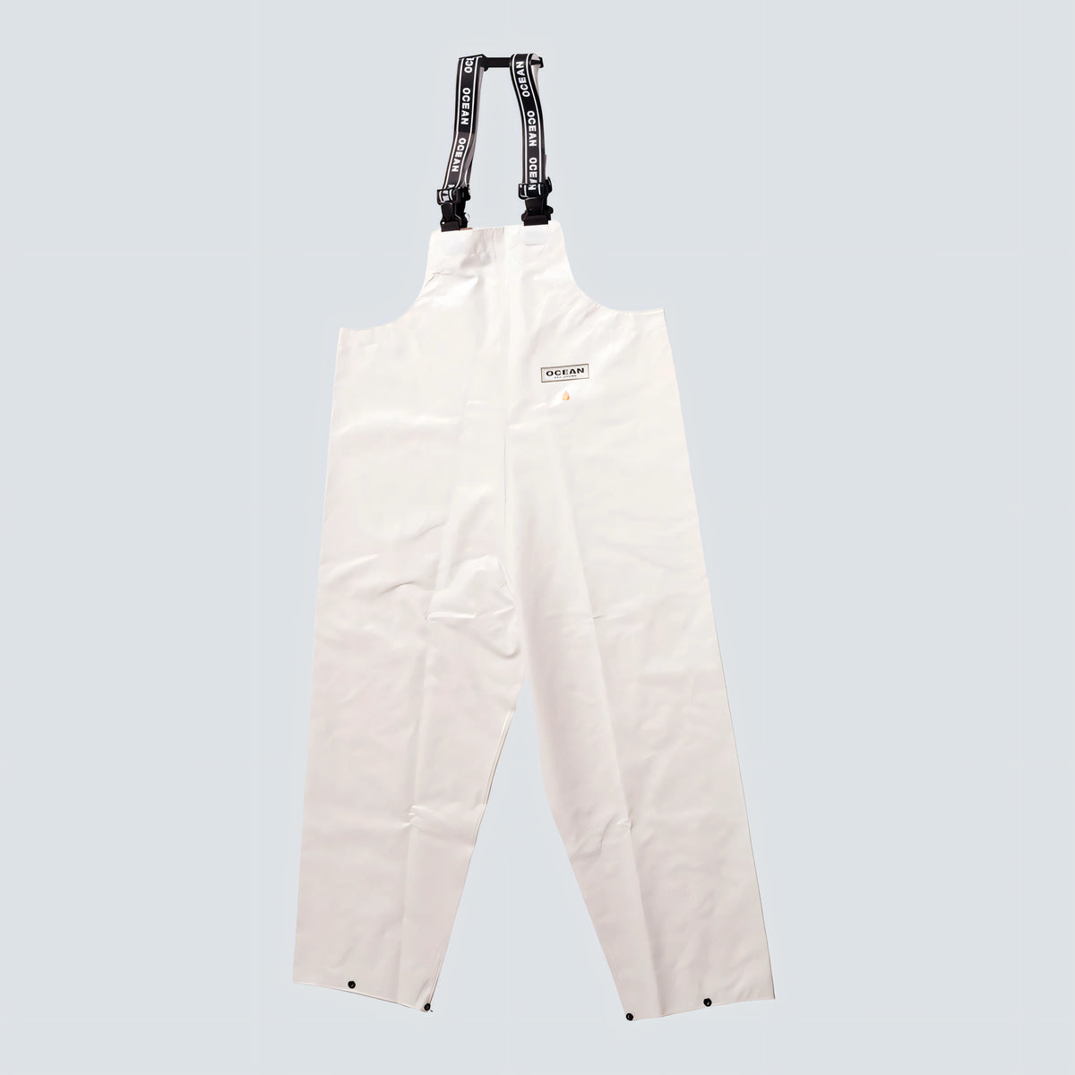 OCEAN® Offshore Pro Bib & Braces, salopette da lavoro in PVC ignifugo, colore bianco