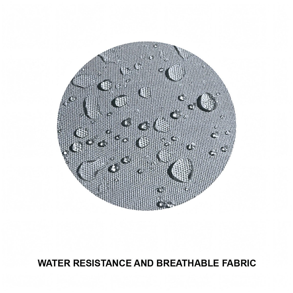 Tessuto Oceansouth grigio con gocce d'acqua in superficie: poliestere idrorepellente e traspirante | Onautica