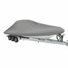 Telo copribarca Oceansouth Modello C grigio montato su gommone RIB con T-Top sul carrello | Onautica