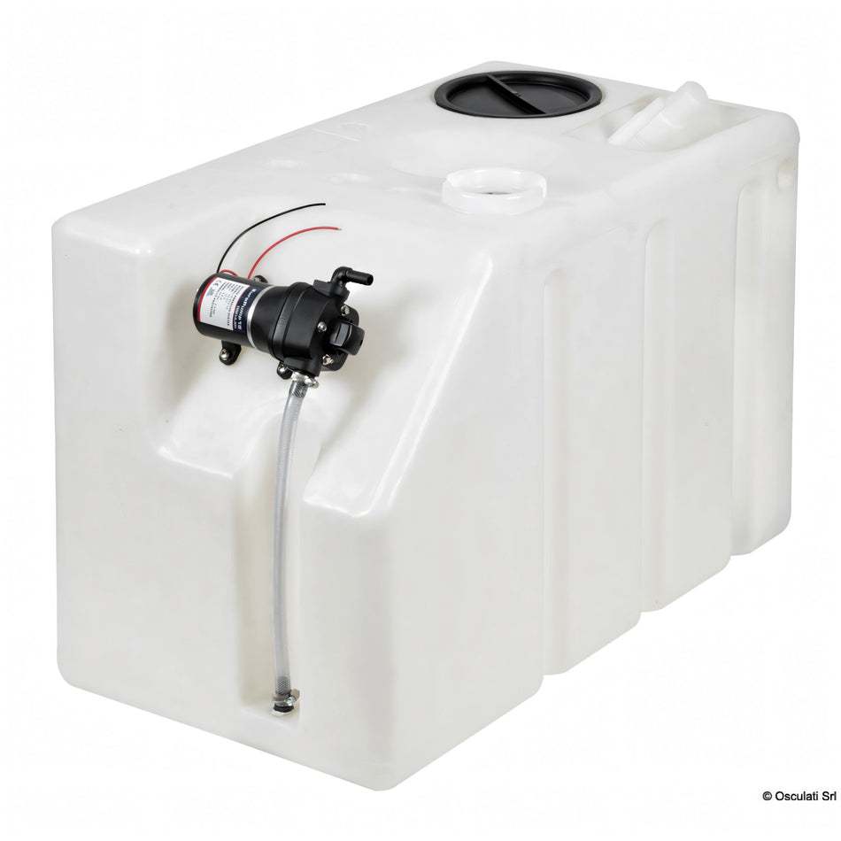 Kit serbatoio acqua Osculati 222 L in polietilene bianco con autoclave 12V
