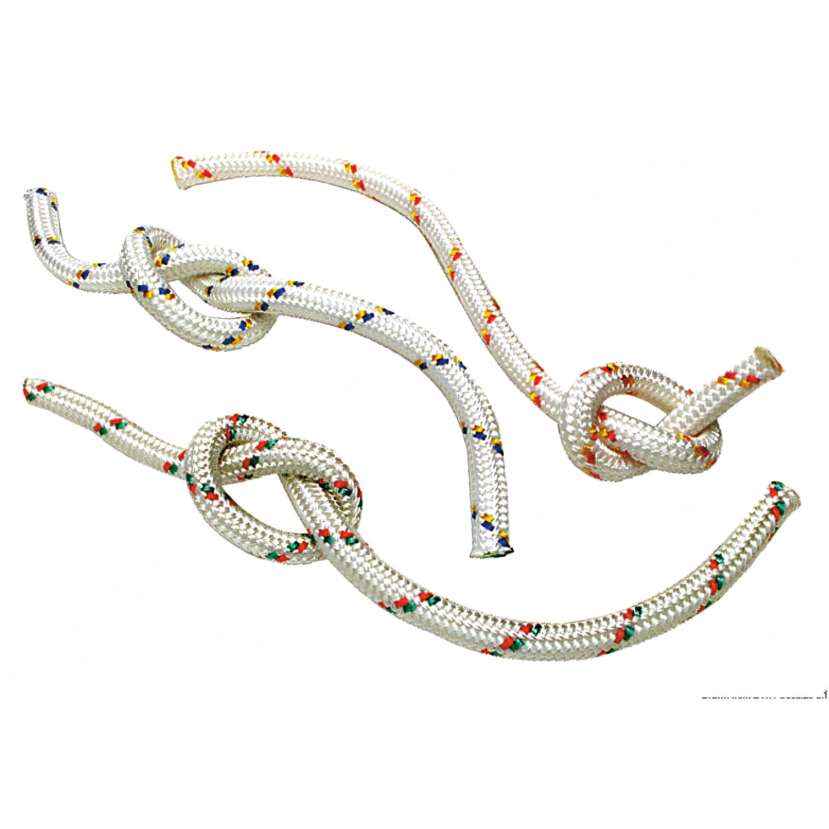 Scotta doppia treccia in poliestere Ø 14 mm sfondo bianco con segnalino colorato