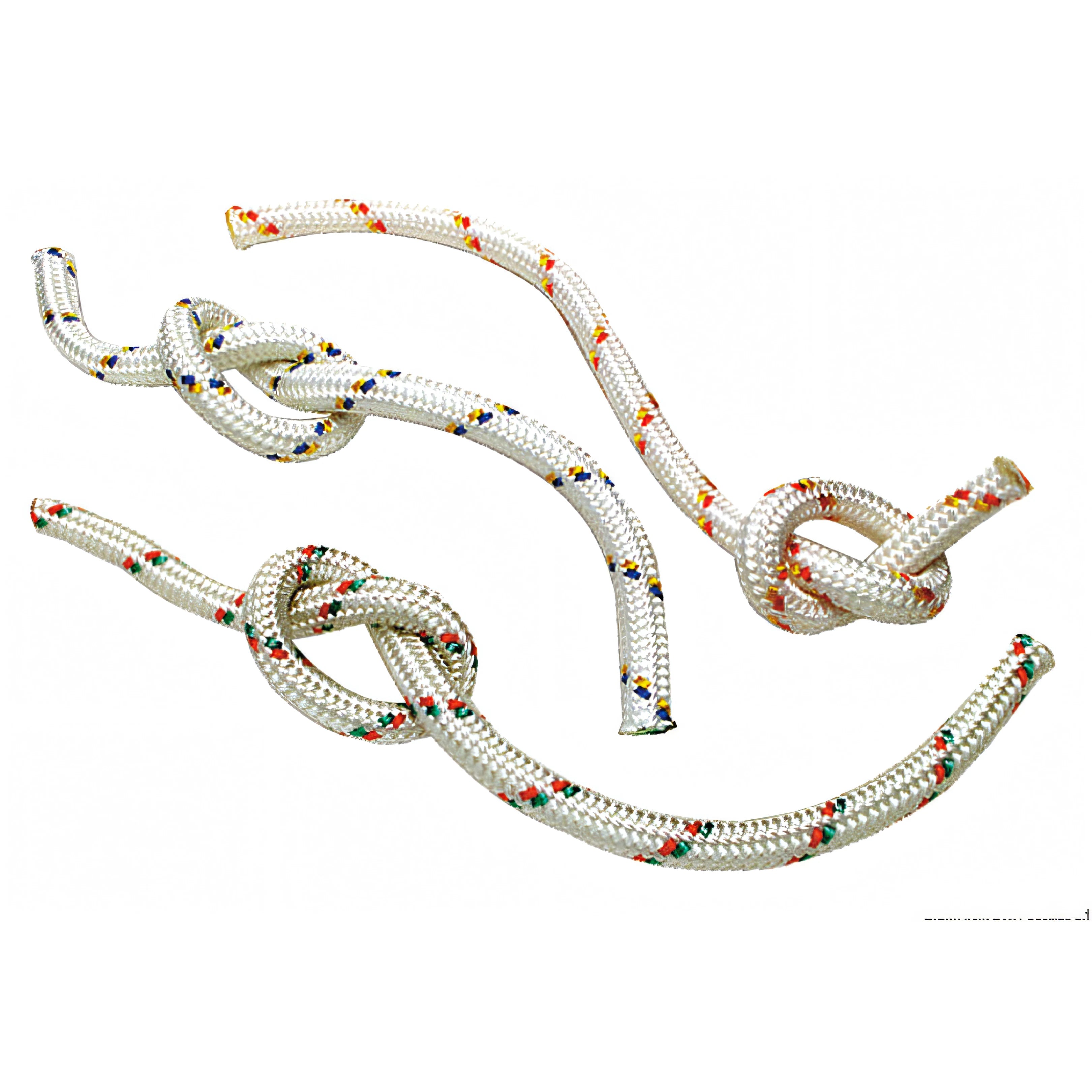 Scotta doppia treccia in poliestere Ø 14 mm sfondo bianco con segnalino colorato