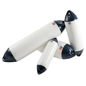 Parabordi serie Heavy Duty in PVC morbido corpo bianco testa blu disponibili in 9 misure da OF1 a OF8