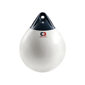 Parabordo sferico Heavy Duty in PVC morbido corpo bianco testa blu disponibile in 4 misure OA1 OA2 OA3 OA4