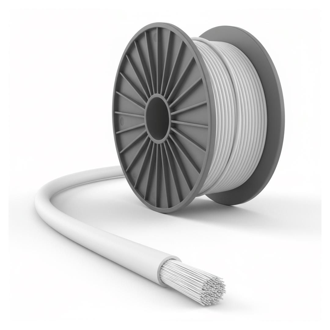 Bobina di cavo parafil bianco Ø 7 mm con anima in fibra sintetica intrecciata, guaina liscia | Onautica