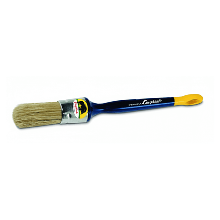 Pennello tondo Cinghiale 311 strozzato manico blu giallo setola bionda naturale professionale per verniciatura | Onautica