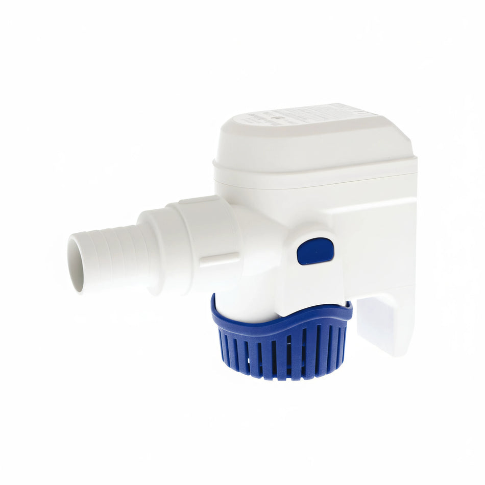 Pompa di sentina RULE Mate con sensore elettronico integrato. Modello automatico, ecologico, in grado di rilevare l'olio nell'acqua.