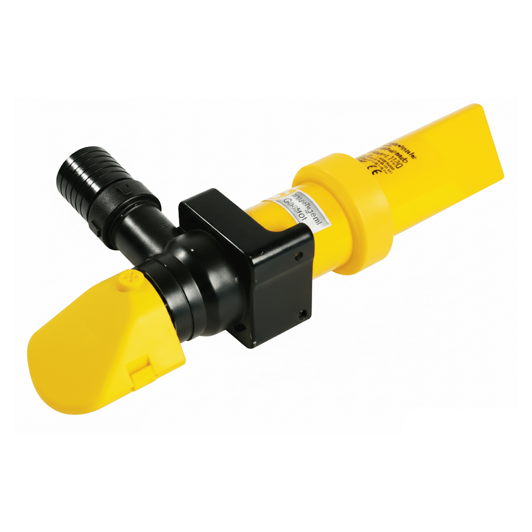 Pompa di sentina automatica Whale Supersub Smart a basso profilo con sensore di campo integrato per spazi ristretti.