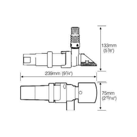 Pompa di sentina automatica Whale Supersub Smart a basso profilo con sensore di campo integrato per spazi ristretti. schema