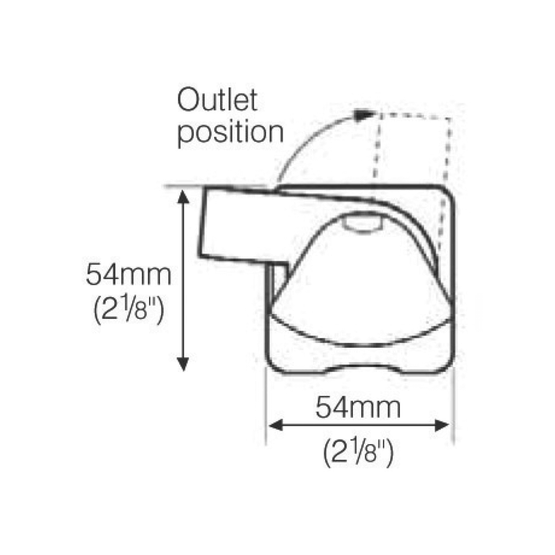 Pompa di sentina automatica Whale Supersub Smart a basso profilo con sensore di campo integrato per spazi ristretti. schema2