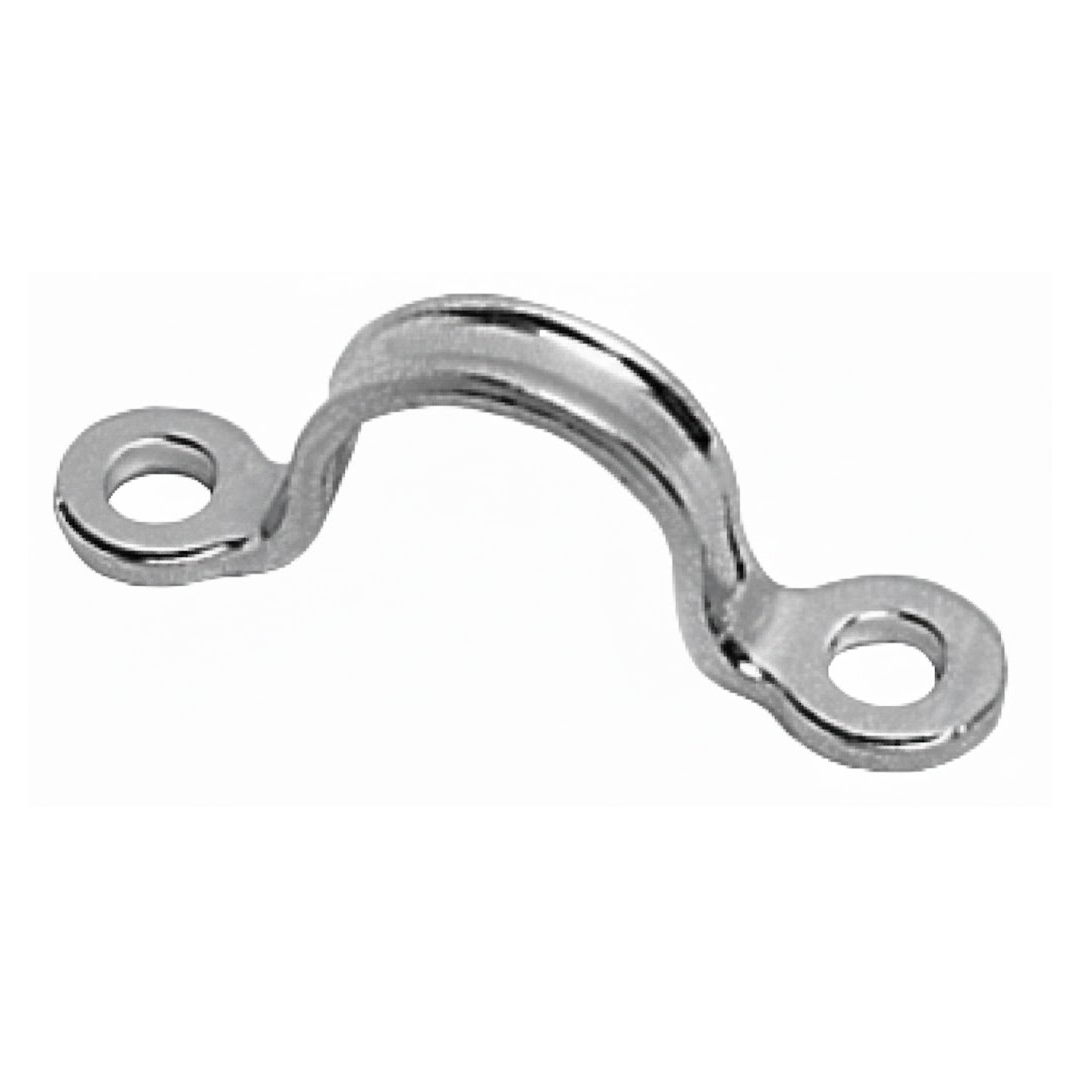 Ponticello in acciaio inox stampato con nervatura di rinforzo centrale.