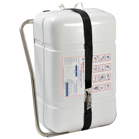 Porta zattera verticale Osculati inox AISI 316 a parete o su pulpito