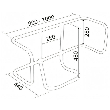 Disegno tecnico porta zattera Osculati per varo rapido