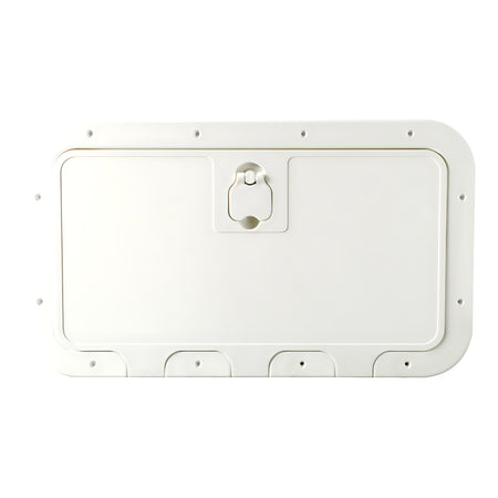 Portello estraibile bianco 350x600 mm con chiusura Splash-Proof guarnizione neoprene e frontale a baionetta per gavoni e console imbarcazioni