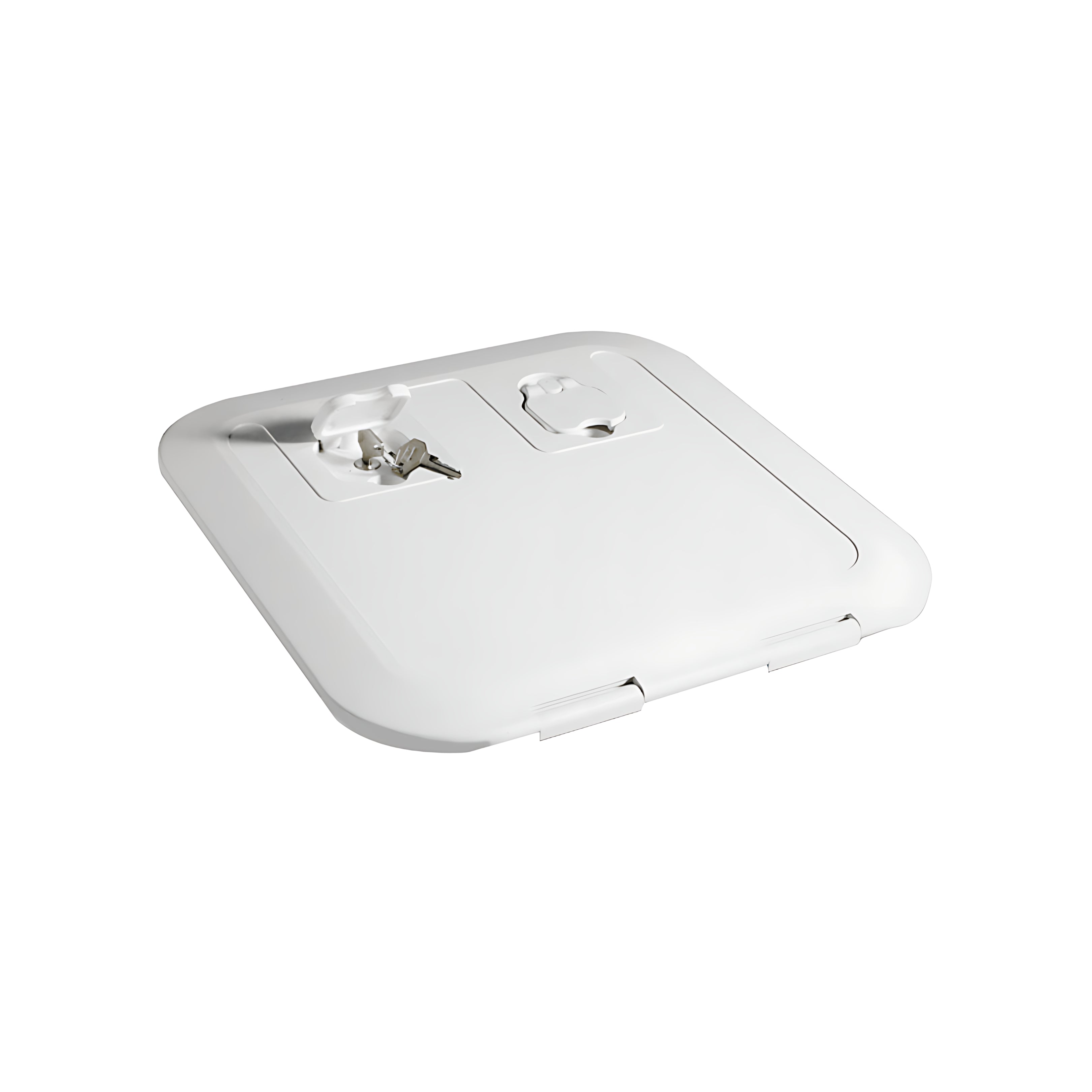 Portello d'ispezione FLUSH CE bianco pedonabile con apertura 180° certificato direttiva 2013/53/UE disponibile in 5 misure