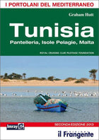 Portolano Tunisia Pantelleria Isole Pelagie Malta Imray 2013, copertina verde con barca blu e fenicotteri | Onautica