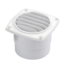 Presa d aria con collare in ABS dritto bianco per ventilazione cabine nautica