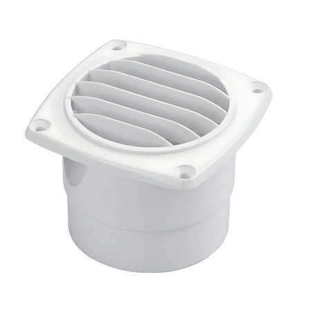 Presa d aria con collare in ABS dritto bianco per ventilazione cabine nautica