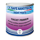 Primer nautico anticorrosivo oleofenolico monocomponente Yacht Primer di Safe Nanotechnologies, nei colori bianco e grigio, ideale per vetroresina, legno e metallo.