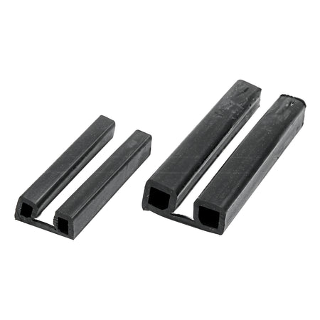 Profilo parabordo bottazzo in PVC nero con inserto bianco per scafi con giunzione scatolata, dimensioni 55x21 mm, rotolo da 24 metri.