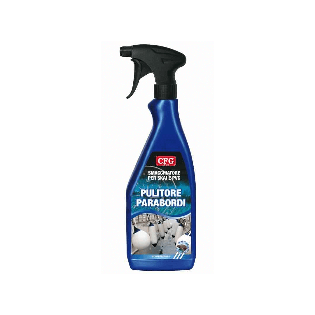 Spray blu CFG Pulitore Parabordi 750ml con grilletto nero, smacchiatore biodegradabile per skai e PVC | Onautica