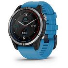 Orologio GPS nautico Garmin Quatix 7 nero con cinturino in silicone blu, display analogico-digitale | Onautica
