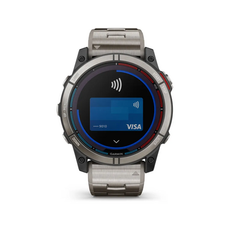 Orologio smartwatch Garmin Quatix 7X Solar con cinturino in titanio e pagamento contactless Visa | Onautica