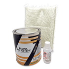 Kit resina poliestere LASAV 750ml con catalizzatore e lana di vetro bianca 300gr/mq | Onautica