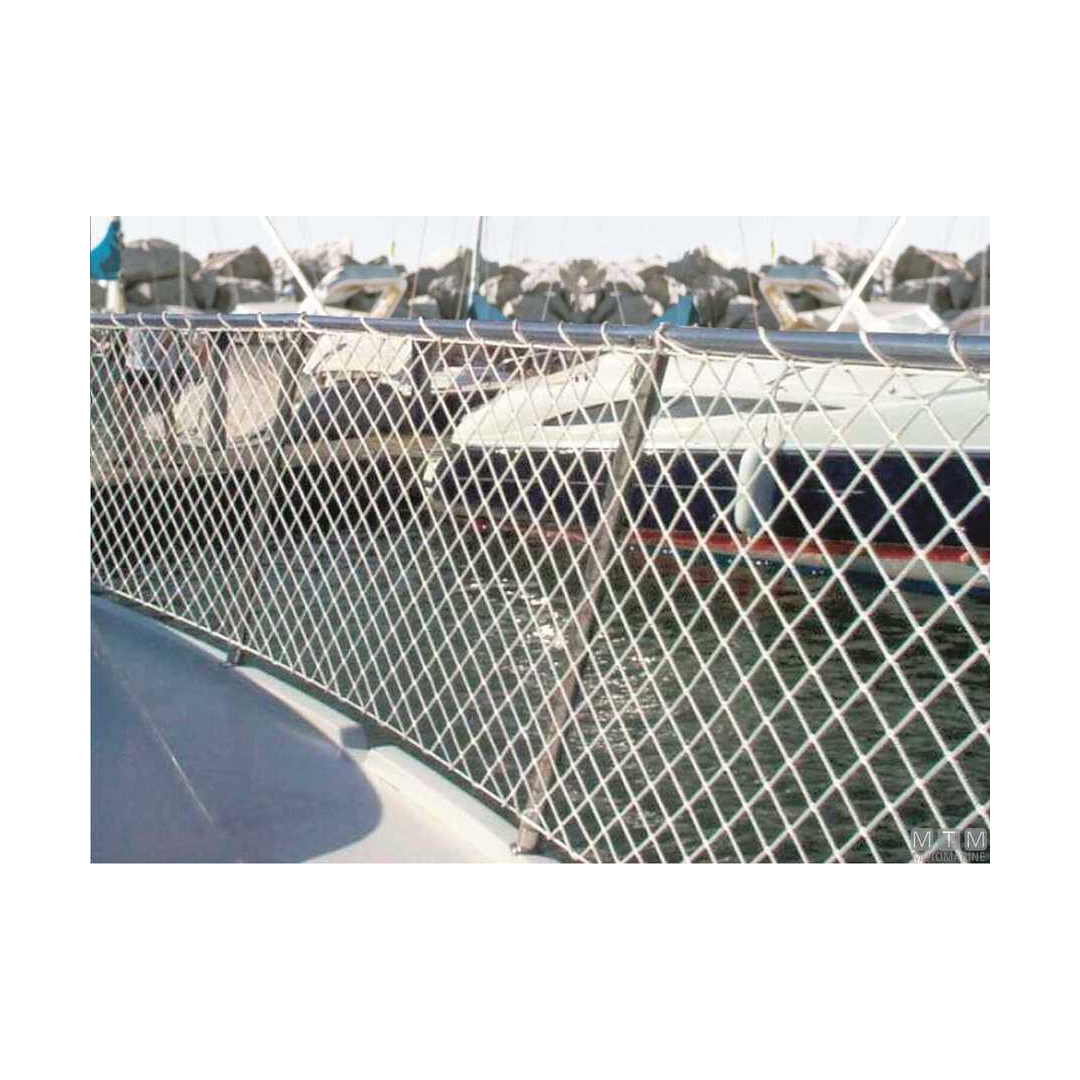 Rete di protezione bianca per battagliola barca tipo saldato a rombi.