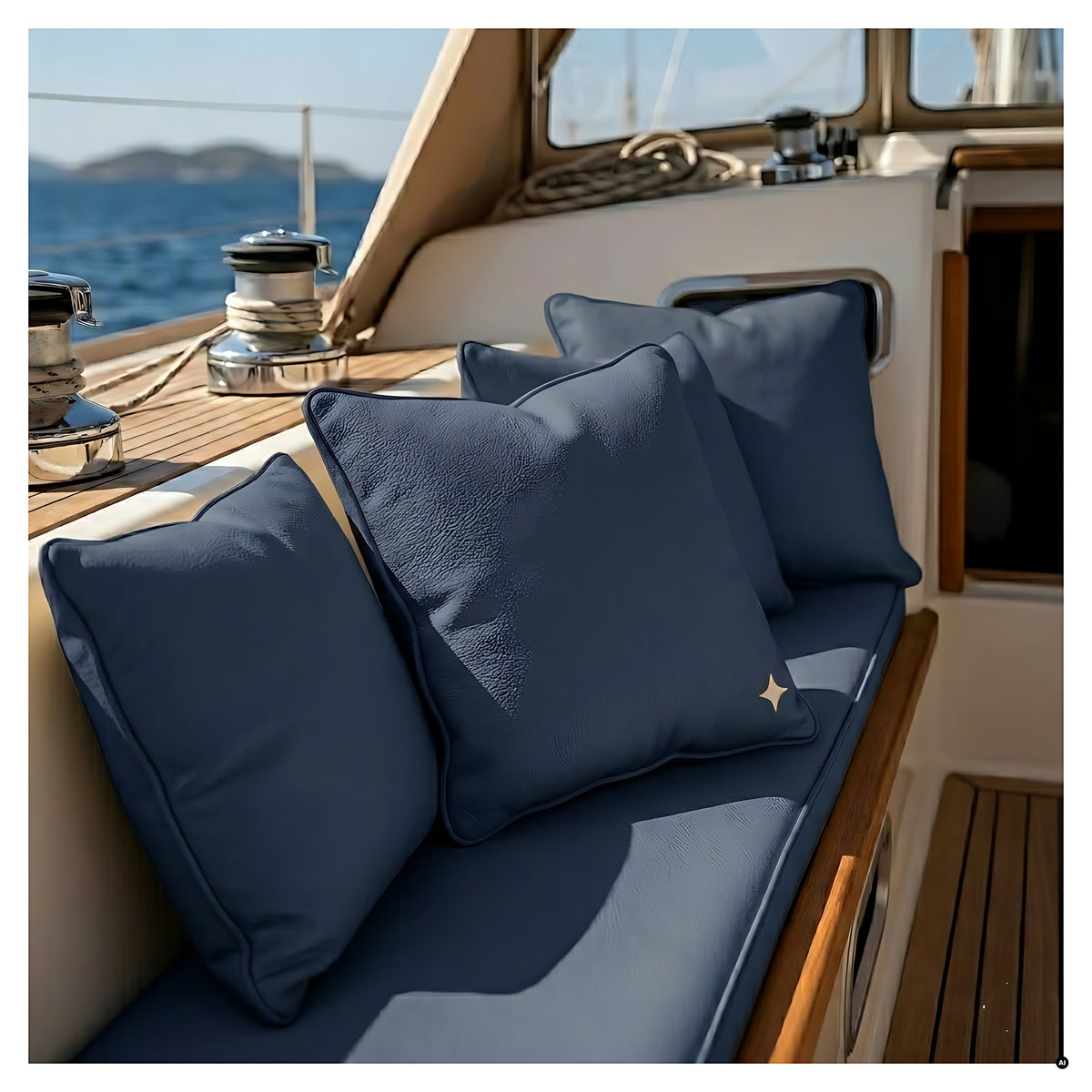 Rivestimento nautico professionale in fintapelle Artico colore G78, tessuto tecnico bielastico e ignifugo per tappezzeria interna ed esterna.