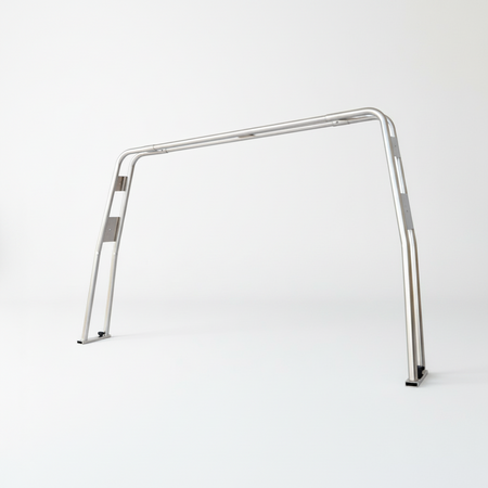 Rollbar doppio tubo universale in acciaio inox lucidato a specchio con larghezza telescopica regolabile.