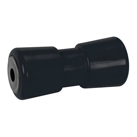 Rullo centrale nero 185 mm diametro foro 21 mm in PVC per rimorchi porta imbarcazioni