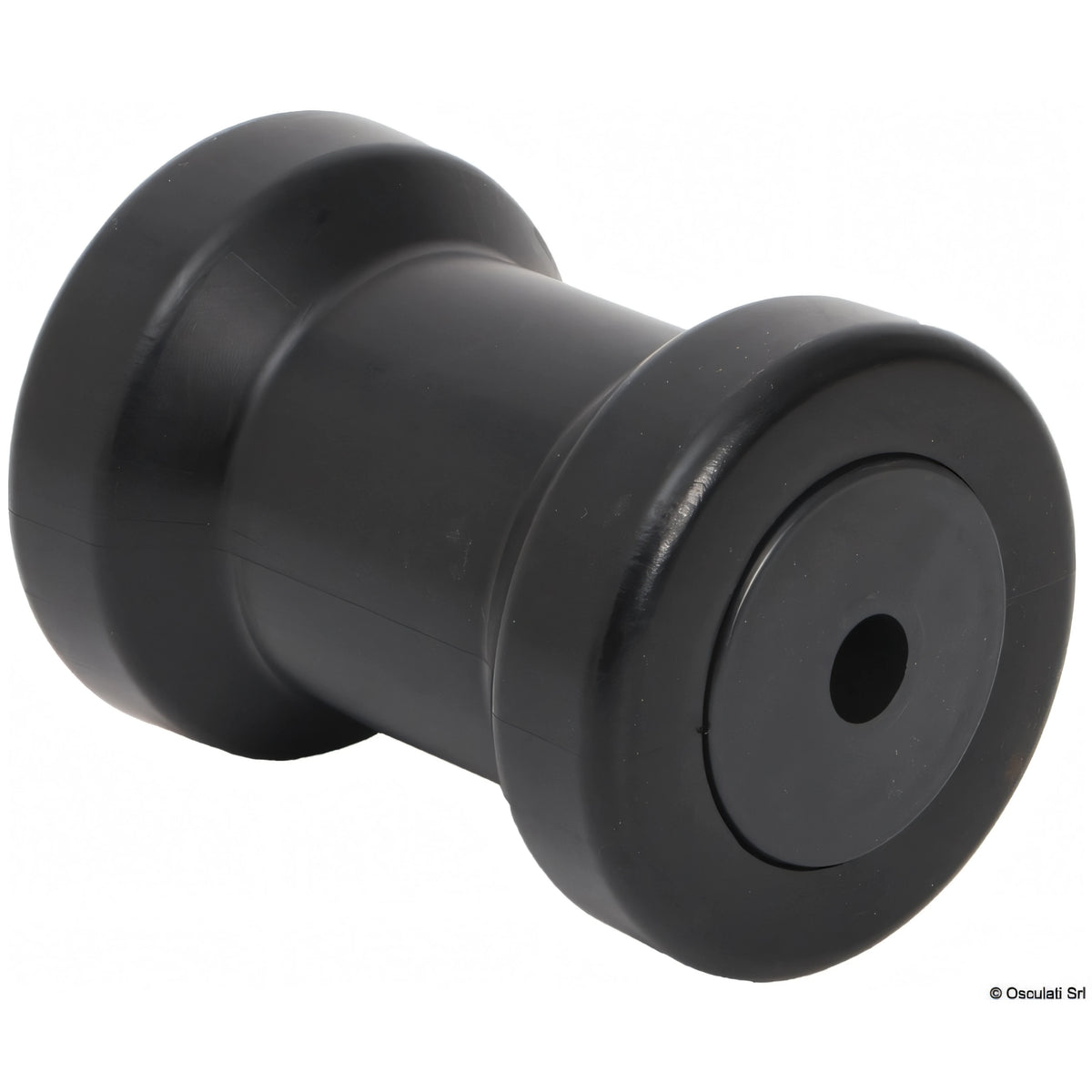 Rullo centrale reggichiglia PVC Osculati nero foro 15 mm per carrello