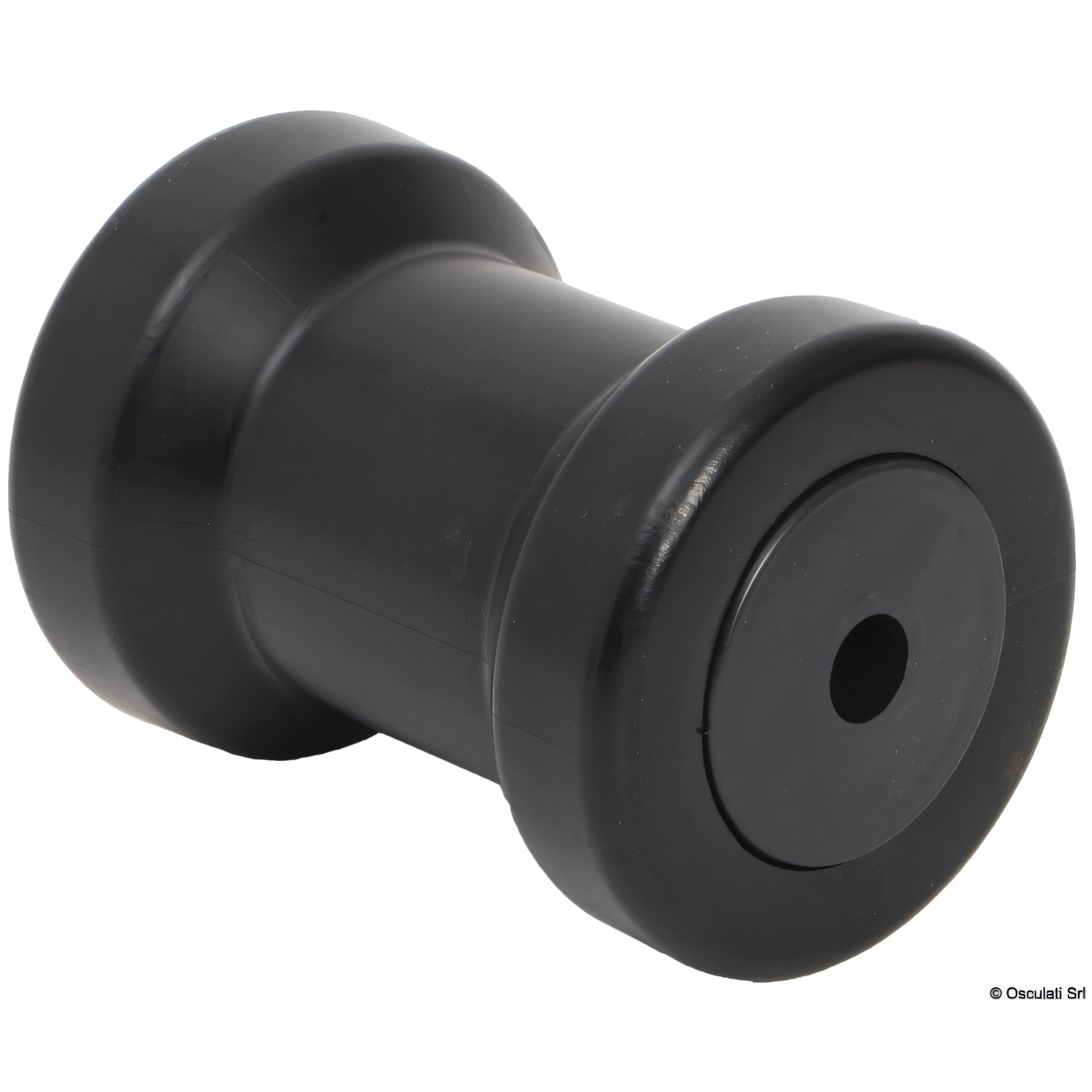Rullo centrale reggichiglia PVC Osculati nero foro 15 mm per carrello