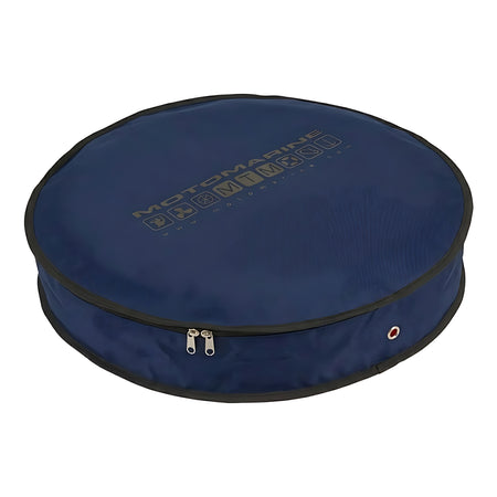 Sacca porta salvagente anulare Motomarine blu navy in PVC con zip, forma circolare piatta | Onautica