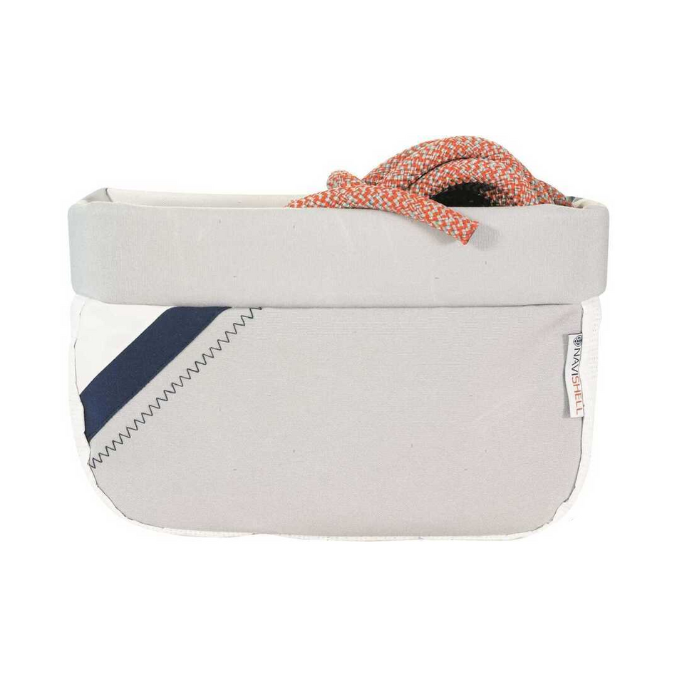 Sacca portaoggetti piccola da pozzetto Navishell in tessuto acrilico con fondo a rete.