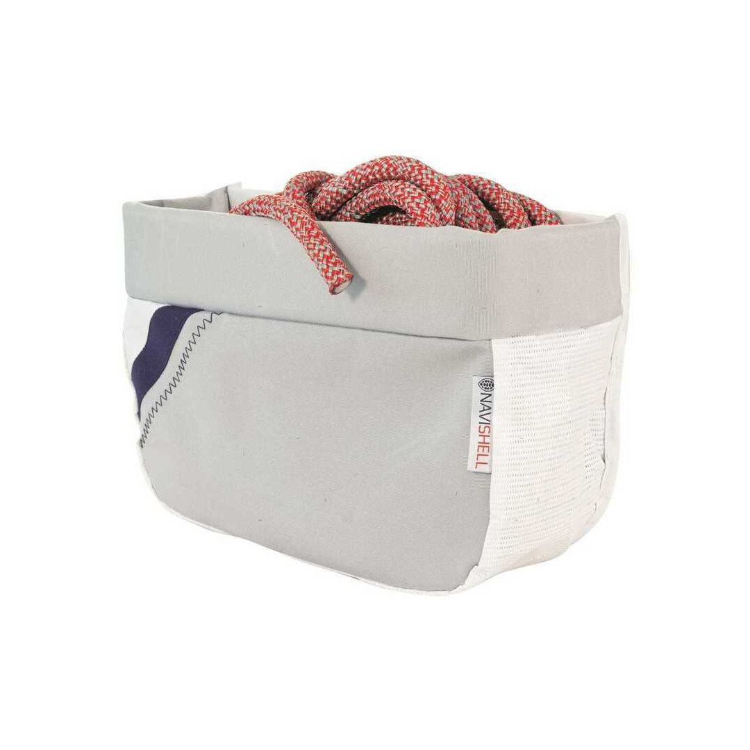 Sacca portaoggetti piccola da pozzetto Navishell in tessuto acrilico con fondo a rete.