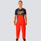 Salopette OCEAN Mariner Premium arancio fluo in PVC 300 g/m² con bretelle, vista frontale