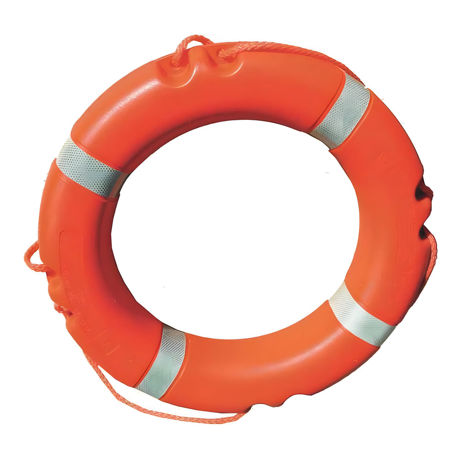 Salvagente anulare compatto MED 600 nautico omologato Solas, diametro 60 cm, per marina mercantile e diporto.
