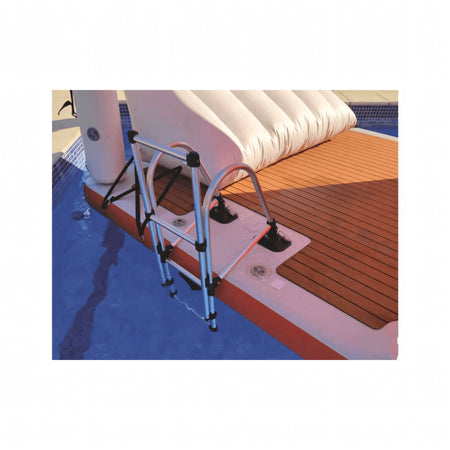 Piattaforma galleggiante gonfiabile Tiki in PVC dropstitch con superficie antiscivolo per barca e tempo libero.